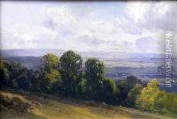 Landscape Near Exeter Oil Painting - Frederick John Widgery