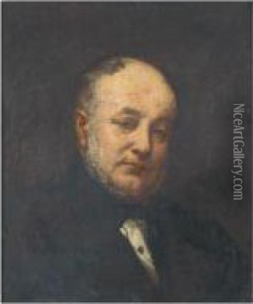 Portrait De L'architecte Emile Gilbert Oil Painting - Thomas Couture