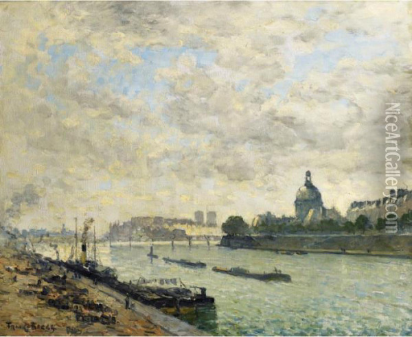 Les Quais De Seine A Paris Oil Painting - Frank Myers Boggs