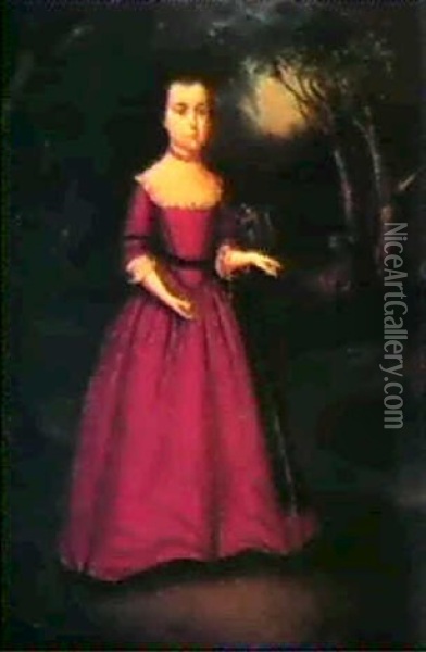 Portrait Of Sarah Badger Oil Painting - Joseph Badger
