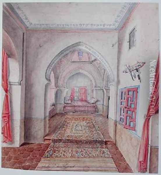 A Moorish Interior 2 Oil Painting - Theodore Leblanc