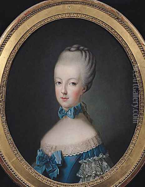Portrait of Marie-Antoinette de Habsbourg-Lorraine (1750-93) Oil Painting - Jean Baptiste (or Joseph) Charpentier