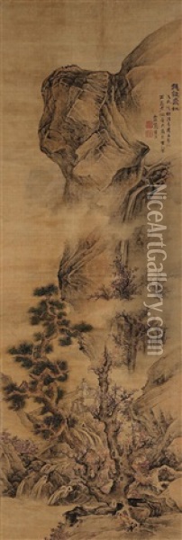 Landscape After Li Xigu's Brush Oil Painting -  Lan Ying