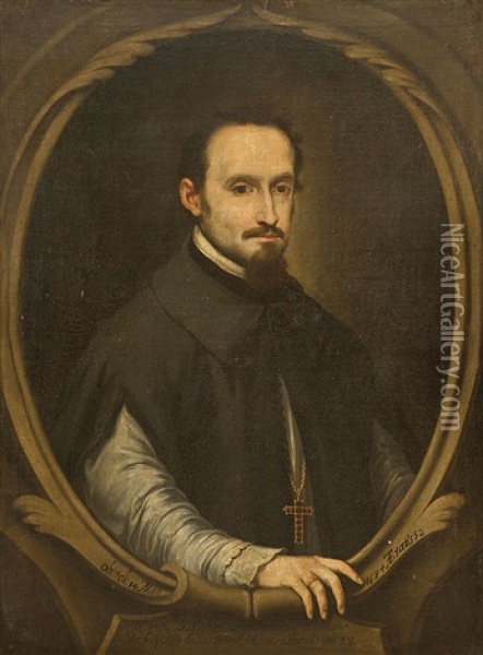 Retrato De Ambrosio Ignacio Spinola Y Guzman, Arzobispo De Sevilla Oil Painting - Pedro Nunez De Villavicencio
