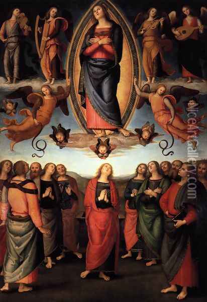Assumption of the Virgin c. 1506 Oil Painting - Pietro Vannucci Perugino