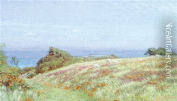 Fairlight Down, Sussex Oil Painting - Arthur Hughes