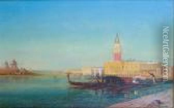 Gondole A Venise Oil Painting - Henri Duvieux