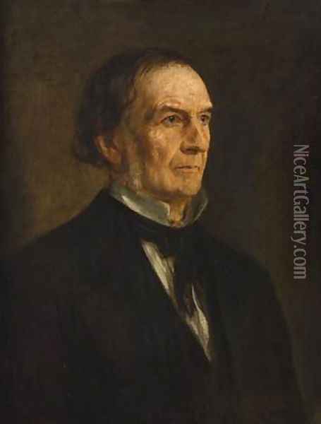 Portrait of William Ewart Gladstone Oil Painting - Franz von Lenbach
