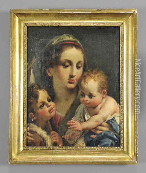 Madonna Con Bambino E Sangiovannino Oil Painting - Giambettino, Giov. Cignaroli B