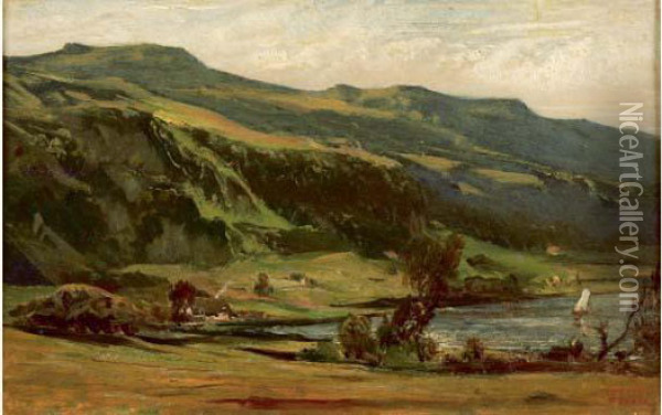 Paysage D'auvergne Oil Painting - Theodore Rousseau