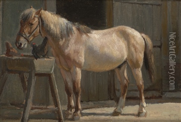 A Horse Oil Painting - Willem Carel Nakken