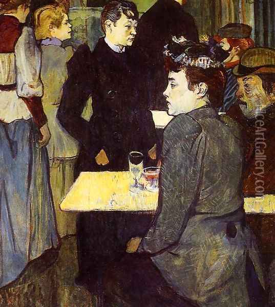 A Corner in the Moulin de la Galette 1892 Oil Painting - Henri De Toulouse-Lautrec