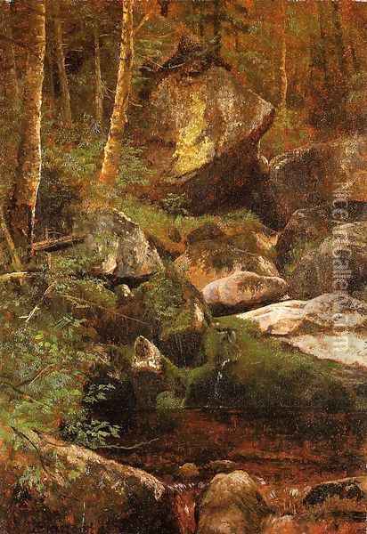 Forest Stream Oil Painting - Albert Bierstadt
