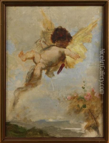 Angel Oil Painting - August Malmstrom