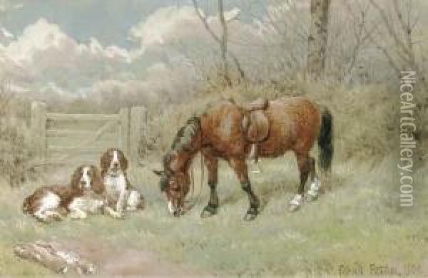 Waiting For Master Oil Painting - Frank Paton