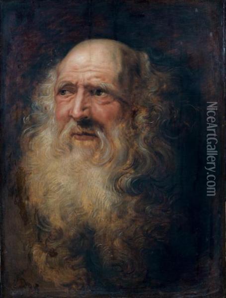 Tete D'homme Barbu Oil Painting - Peter Paul Rubens