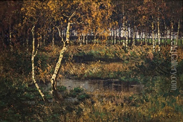Herbstlicher Wald Oil Painting - Elisabeth Von Eicken