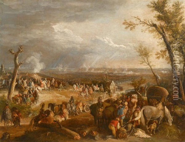 Gathering Of The Cavalry Oil Painting - Francesco Simonini