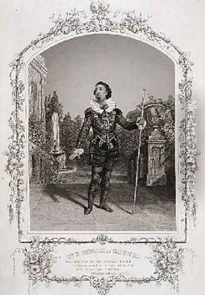 Mr W Davidge as Malvolio Act III Scene 4 of Twelfth Night from a daguerreotype by the Meade Brothers of New York Oil Painting - Charles R. and Henry W. Meade