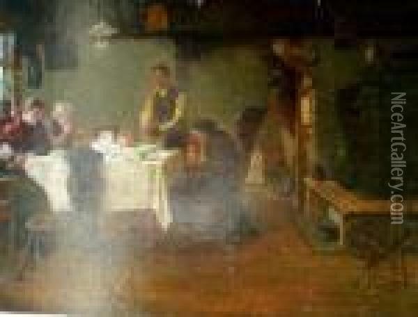 A Frugal Repast Oil Painting - Jozef Israels