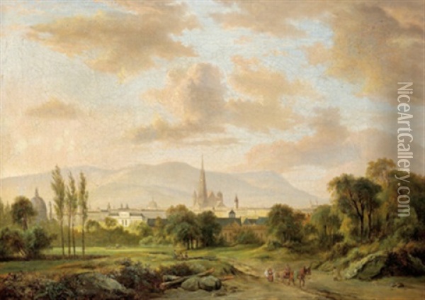 Blick Auf Wien Oil Painting - Jacobus Theodorus Abels