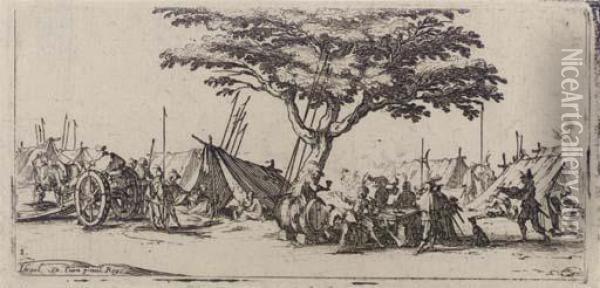 Les Petites Miseres De La Guerre Oil Painting - Jacques Callot