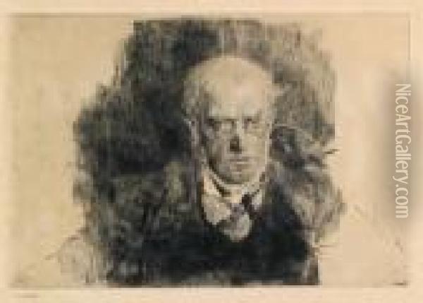 Portrat Von Adolph Menzel Oil Painting - Giovanni Boldini