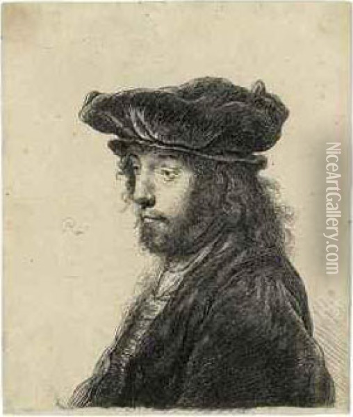 The Fourth Oriental Head Oil Painting - Rembrandt Van Rijn