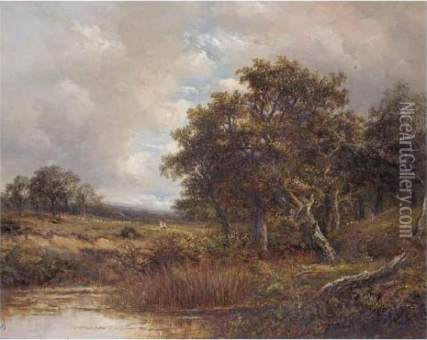 Lake Landscape Oil Painting - Joseph Thors