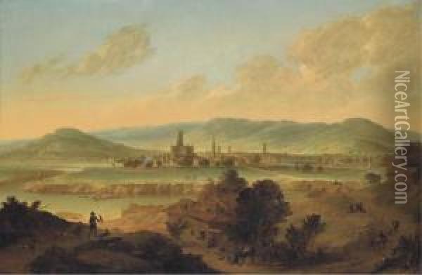 View Of Gloucester, From The North-west Oil Painting - Johannes Vorstermans