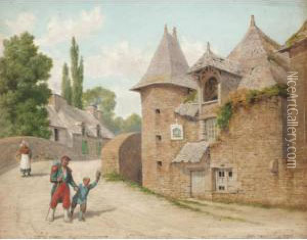 At Dole, Brittany Oil Painting - John Mulcaster Carrick