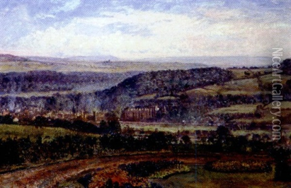 Extensive Landscape Oil Painting - John William Buxton Knight