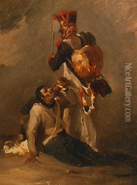 Soldiers Oil Painting - Theodore Gericault