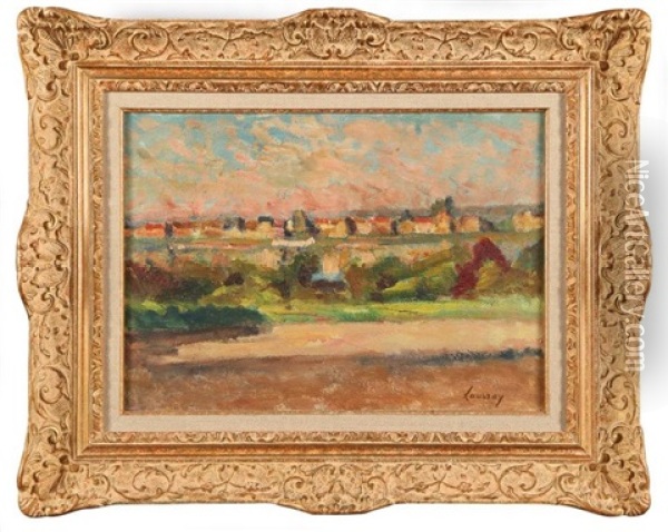 Village Dans Un Paysage Oil Painting - Abel Louis Alphonse Lauvray