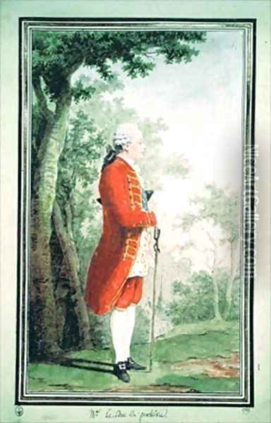 Louis Jean Marie de Bourbon (1725-93) Duke of Penthievre Oil Painting - Louis Carrogis Carmontelle