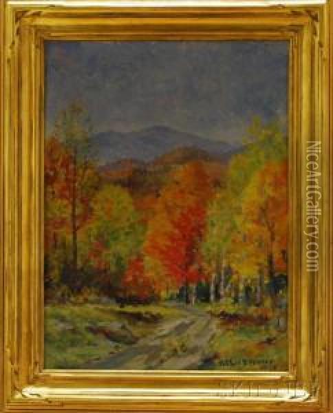 Pomfret Road Oil Painting - Arthur B. Wilder