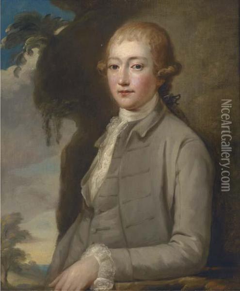 Portrait Of Edmund Townley Oil Painting - Josepf Wright Of Derby