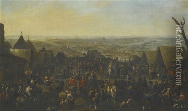 The Siege Of Ostend, 1601-1604 Oil Painting - Michelangelo Cerquozzi