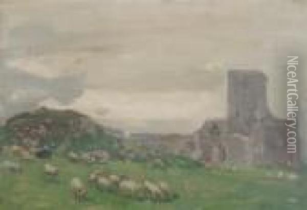 Iona Cathedral Oil Painting - Alexander Ignatius Roche