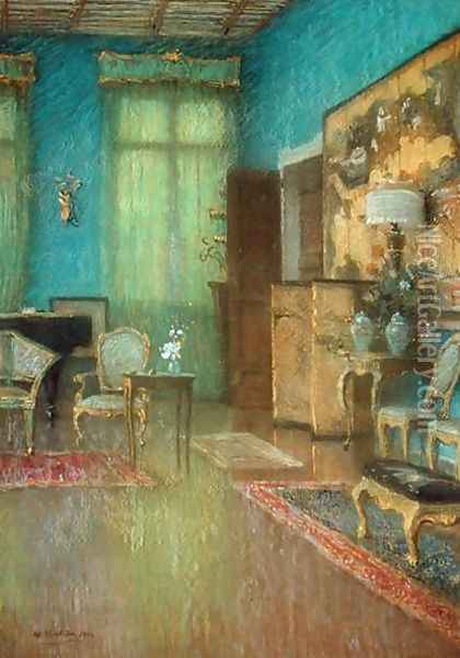 A room interior Oil Painting - William Hulton