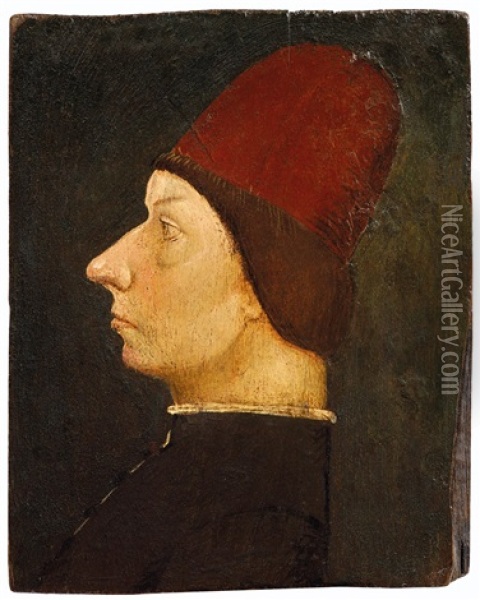 Portrait Of A Man In Profile Oil Painting - Paolo Uccello