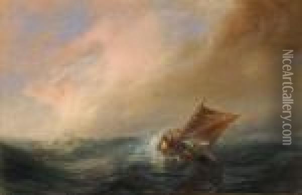 Bateau En Pleine Mer Oil Painting - Theodore Gudin