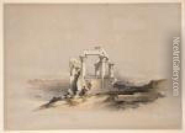 Ruins Of The Temple Of Kardeseh, Nubia Oil Painting - David Roberts