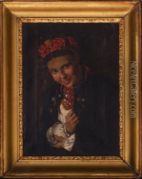 Jeune Paysanne Oil Painting - Ivan Lavrentievich Gorokhov