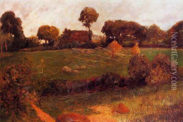 Farm In Brittany3 Oil Painting - Paul Gauguin