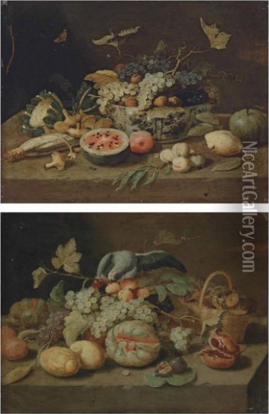 I Grapes And Walnuts Oil Painting - Jan van Kessel