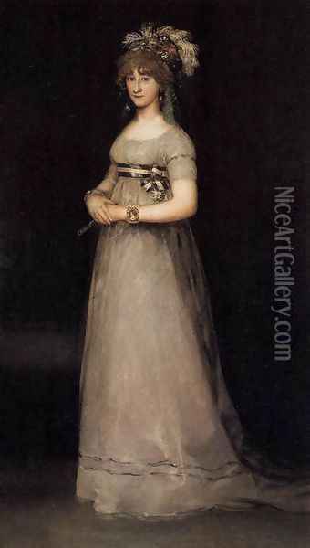 Portrait Of The Countess Of Chinchon Oil Painting - Francisco De Goya y Lucientes