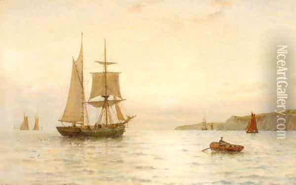 Port Enyon Bay, South Wales Oil Painting - George Stanfield Walters