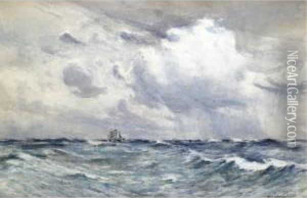 Clipper At Sea Oil Painting - David West