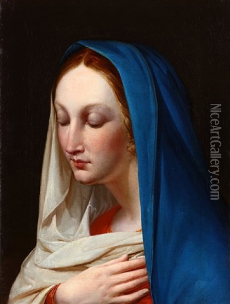 The Madonna Oil Painting - Pompeo Girolamo Batoni